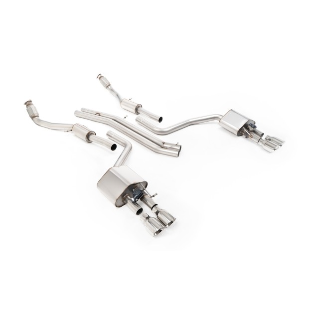 Milltek cat-back 70.00 mm — Bez rezonatora — Četvorostruki 100mm GT100 — SSXAU468