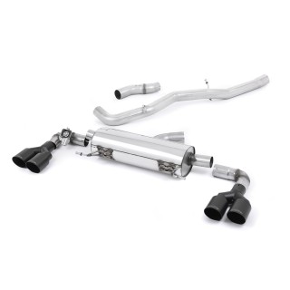 Milltek cat-back 76.20 mm — Bez rezonatora — Crni GT90 — SSXAU494