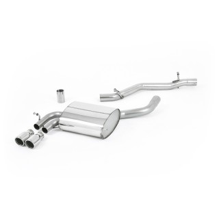 Milltek cat-back 63.50 mm — Bez rezonatora — Dupli 76.2mm Jet — SSXAU504