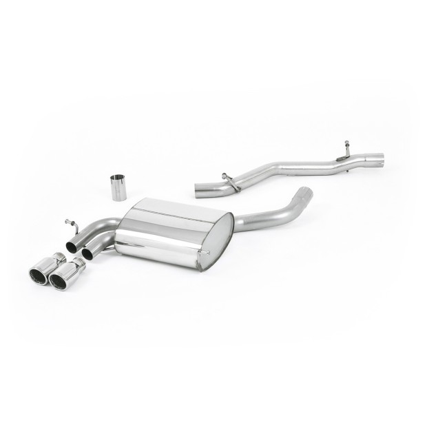 Milltek cat-back 63.50 mm — Bez rezonatora — Dupli 76.2mm Jet — SSXAU504