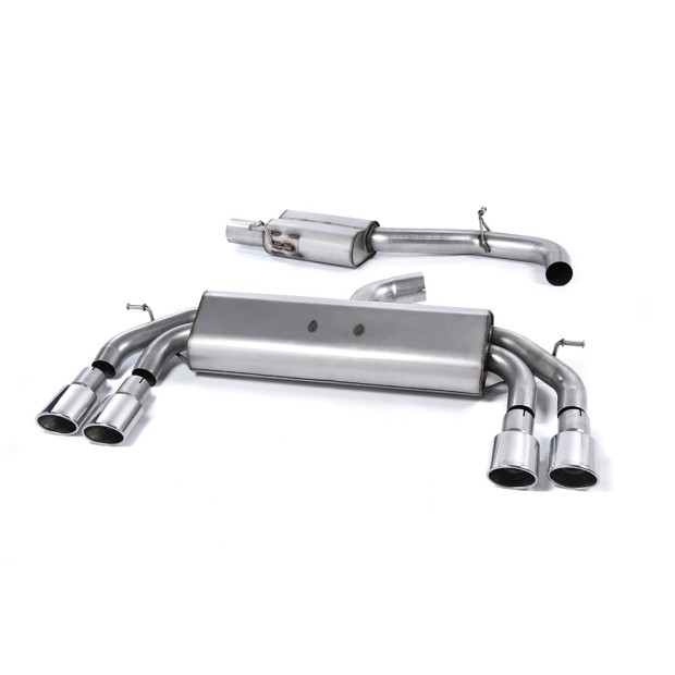 Milltek cat-back 76.20 mm — Sa rezonatorom — 104x80mm ovalni — SSXAU535