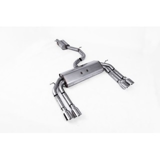 Milltek cat-back 76.20 mm — Sa rezonatorom — Četvorostruki 100mm GT100 — SSXAU547