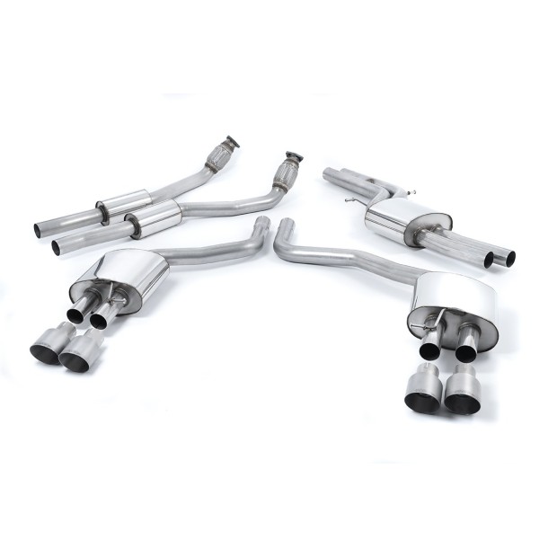 Milltek cat-back 70.00 mm — Sa rezonatorom — Četvorostruki 100mm GT100 — SSXAU561