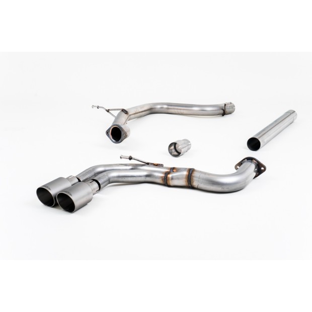Milltek cat-back 70.00 mm — Bez rezonatora — Dupli 80mm GT80 — SSXAU569