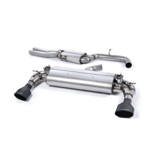 Milltek cat-back 76.20 mm — Sa rezonatorom — 150 X 95mm Crni ovalni — SSXAU590
