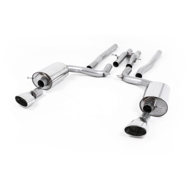 Milltek cat-back 69.85 mm — Bez rezonatora — ovalni ovalni — SSXAU602