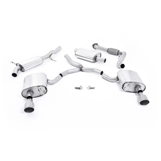 Milltek cat-back 0.00 mm — Sa rezonatorom — Dupli 100mm GT100 — SSXAU609