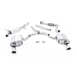 Milltek cat-back 0.00 mm — Sa rezonatorom — Dupli GT100 — SSXAU612