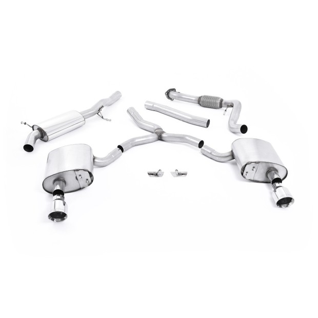 Milltek cat-back 0.00 mm — Sa rezonatorom — Dupli GT100 — SSXAU612