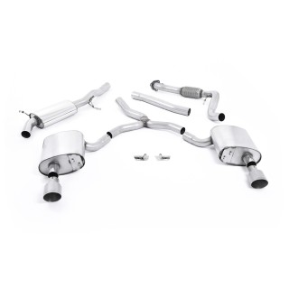 Milltek cat-back 0.00 mm — Sa rezonatorom — Dupli 100mm GT100 — SSXAU613