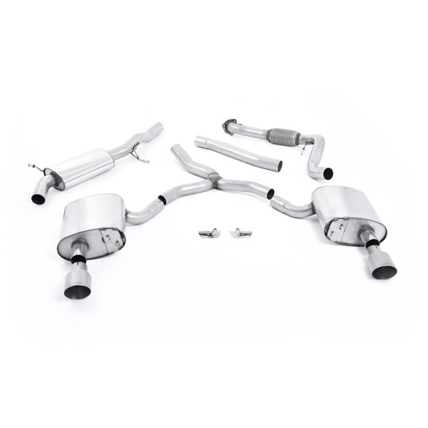 Milltek cat-back 0.00 mm — Sa rezonatorom — Dupli 100mm GT100 — SSXAU613