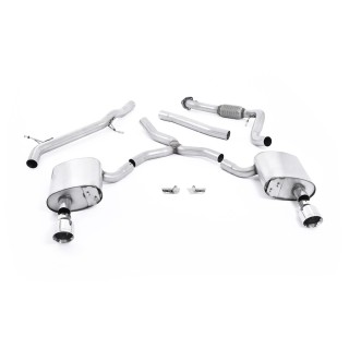 Milltek cat-back 0.00 mm — Bez rezonatora — Dupli GT100 — SSXAU616