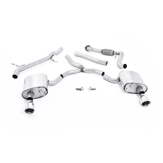 Milltek cat-back 0.00 mm — Bez rezonatora — Dupli GT100 — SSXAU616