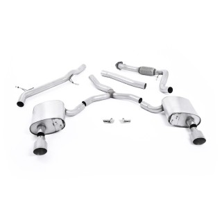 Milltek cat-back 0.00 mm — Bez rezonatora — Dupli 100mm GT100 — SSXAU617