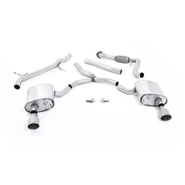 Milltek cat-back 0.00 mm — Bez rezonatora — Dupli 100mm GT100 — SSXAU617