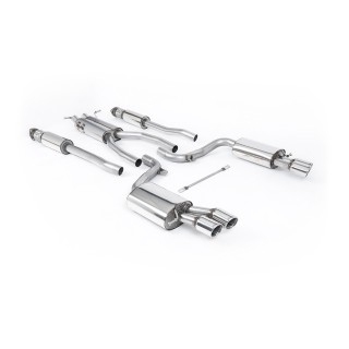 Milltek cat-back 60.00 mm — Sa rezonatorom — Dupli 80mm Jet — SSXAU621