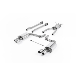 Milltek cat-back 60.00 mm — Sa rezonatorom — Dupli 80mm Jet — SSXAU622