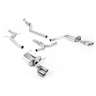 Milltek cat-back 70.00 mm — Bez rezonatora — Dupli 80mm GT80 — SSXAU627