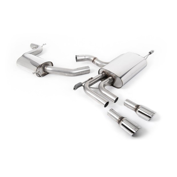 Milltek cat-back 69.85 mm — Sa rezonatorom — Dupli 80mm GT80 — SSXAU637