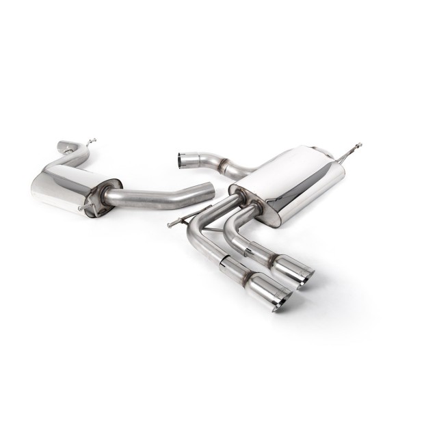 Milltek cat-back 69.85 mm — Sa rezonatorom — Dupli 80mm GT80 — SSXAU639