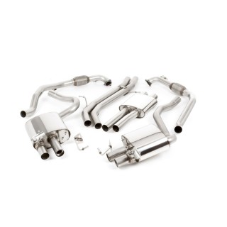 Milltek cat-back 63.50 mm — Sa rezonatorom — Četvorostruki 100mm GT100 — SSXAU682