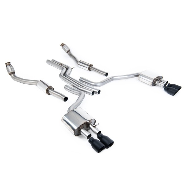 Milltek cat-back 70.00 mm — Bez rezonatora — Četvorostruki 100mm GT100 — SSXAU737