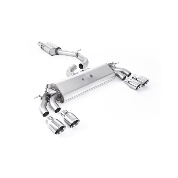 Milltek cat-back 76.20 mm — Sa rezonatorom — Četvorostruki 100mm GT100 — SSXAU775
