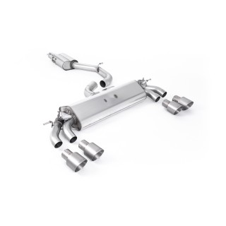 Milltek cat-back 76.20 mm — Sa rezonatorom — Četvorostruki 100mm GT100 — SSXAU776