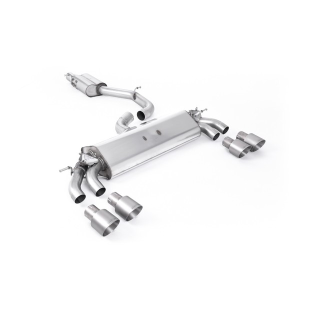Milltek cat-back 76.20 mm — Sa rezonatorom — Četvorostruki 100mm GT100 — SSXAU776