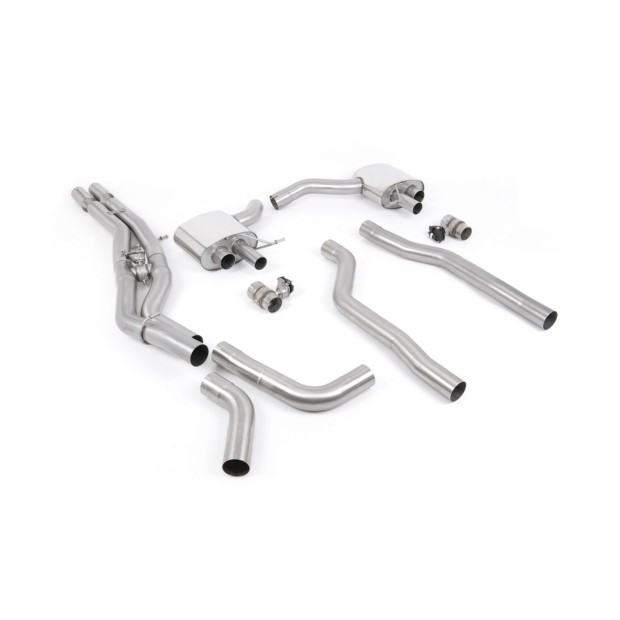 Milltek cat-back 80.00 mm — Bez rezonatora — SSXAU864