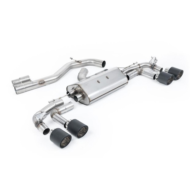 Milltek OPF-back 80 mm — S3 8Y Sportback — bez rezonatora — karbon