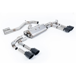 Milltek OPF-back 80 mm — S3 8Y Sedan — bez rezonatora — Cerakote crni