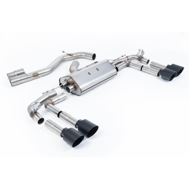 Milltek OPF-back 80 mm — S3 8Y Sedan — bez rezonatora — Cerakote crni