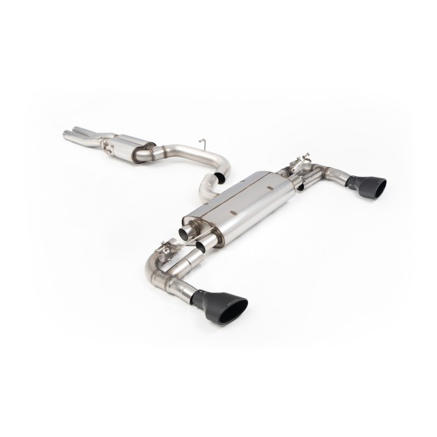 Milltek cat-back 80.00 mm — Sa rezonatorom — 150 X 95mm Crni ovalni — SSXAU968