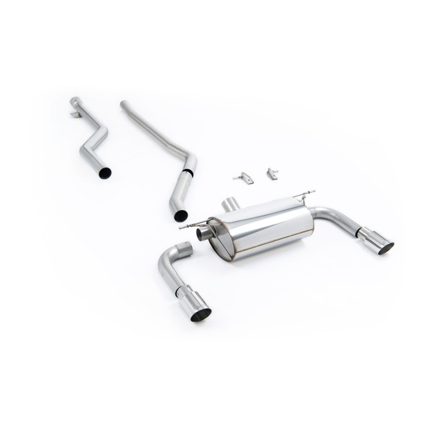 Milltek cat-back 76.20 mm — Bez rezonatora — Dupli 90mm GT90 — SSXBM1072