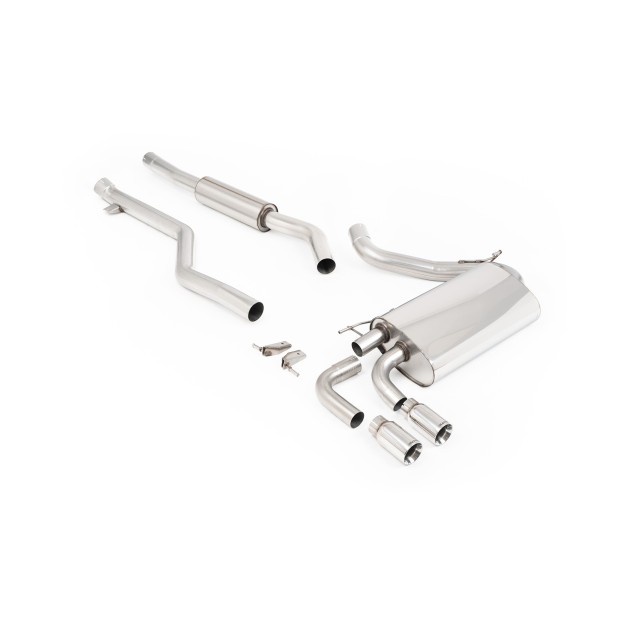 Milltek cat-back 76.20 mm — Sa rezonatorom — Dupli 76.2mm GT76 — SSXBM1077
