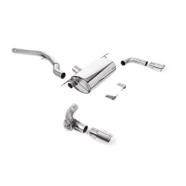 Milltek cat-back 66.50 mm — Bez rezonatora — Dupli 90mm GT90 — SSXBM1097