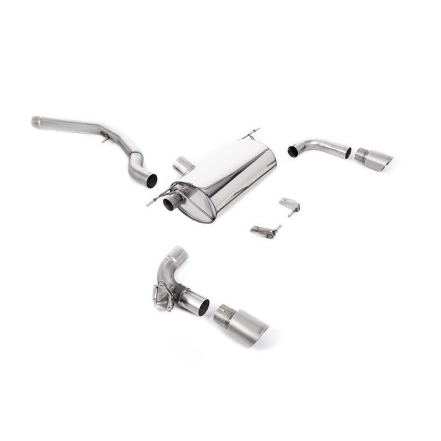 Milltek cat-back 66.50 mm — Bez rezonatora — Dupli 90mm GT90 — SSXBM1099