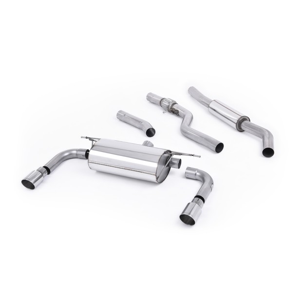 Milltek cat-back 76.20 mm — Dupli 90mm GT90 — SSXBM961