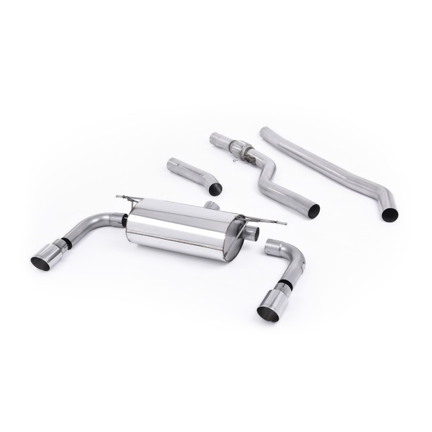 Milltek cat-back 76.20 mm — Bez rezonatora — Dupli 90mm GT90 — SSXBM962