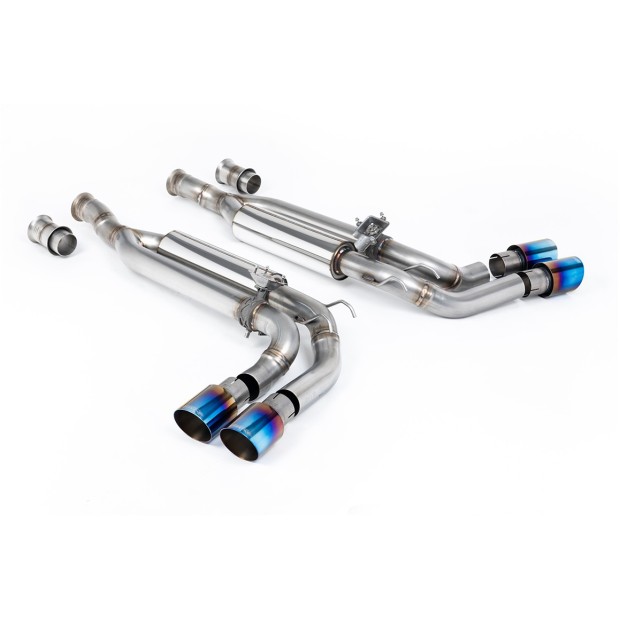 Milltek cat-back 63.50 mm — Četvorostruki 90mm GT90 — SSXMZ162