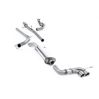 Milltek turbo-back bez Visoki protok Sportski katalizator 70.00 mm — Dupli 80mm GT80 — SSXSE144