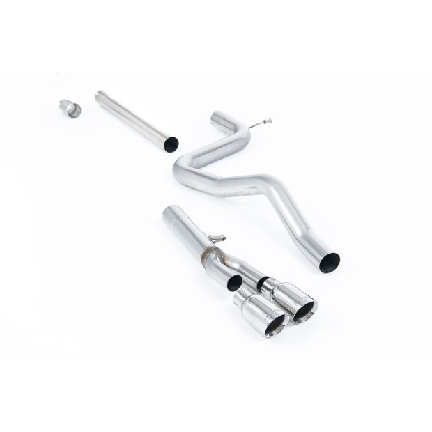 Milltek cat-back 70.00 mm — Bez rezonatora — Dupli 80mm GT80 — SSXSE155