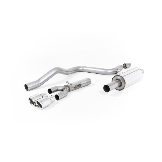 Milltek cat-back 70.00 mm — Sa rezonatorom — Dupli 80mm GT80 — SSXSE156