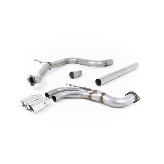 Milltek cat-back 76.20 mm — Bez rezonatora — Dupli 80mm GT80 — SSXSE161