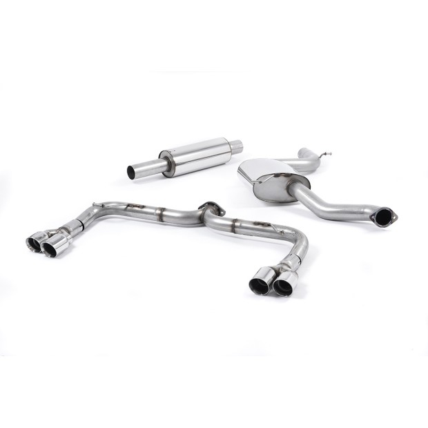 Milltek cat-back 76.20 mm — Dupli 80mm GT80 — SSXSE165