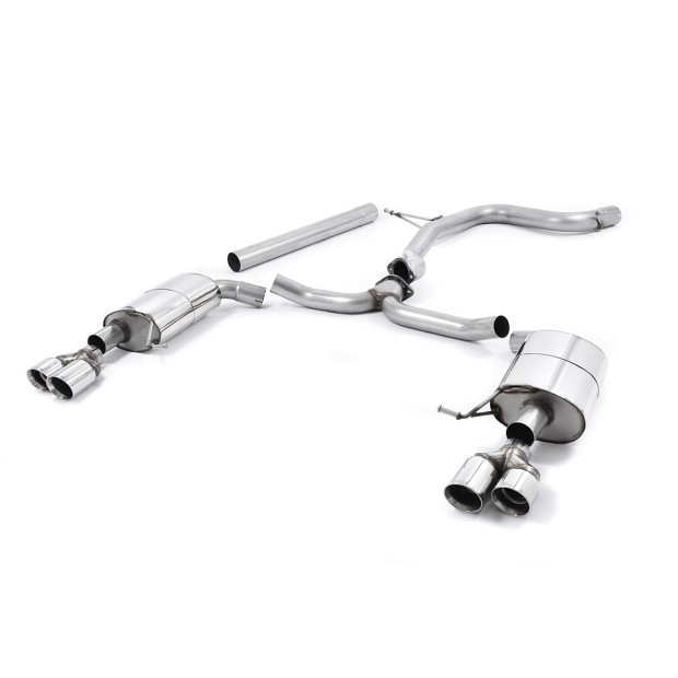 Milltek cat-back 76.20 mm — Bez rezonatora — Dupli 80mm GT80 — SSXSE174