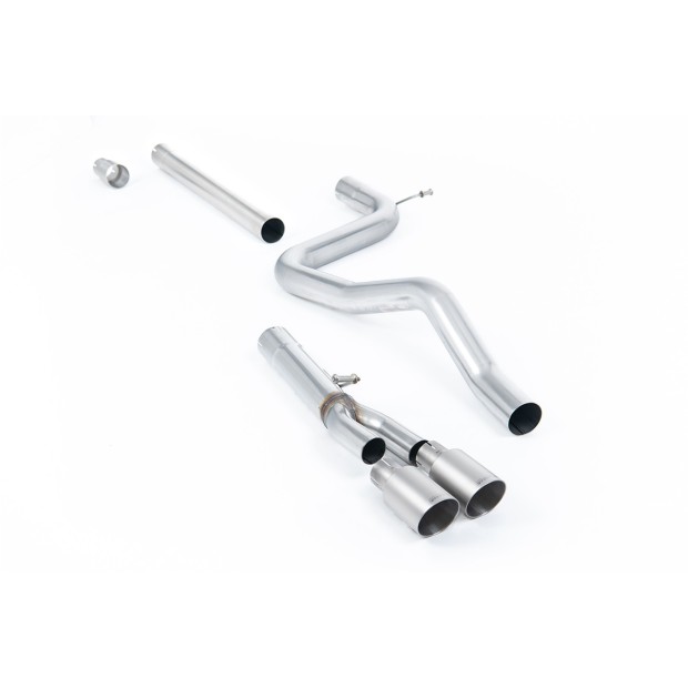 Milltek cat-back 70.00 mm — Bez rezonatora — Dupli 80mm GT80 — SSXSE180