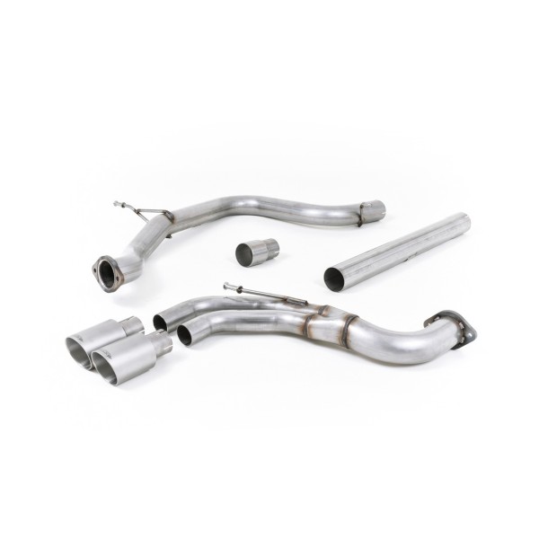 Milltek cat-back 76.20 mm — Bez rezonatora — Dupli 80mm GT80 — SSXSE182