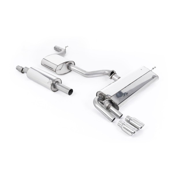 Milltek cat-back 70.00 mm — Sa rezonatorom — Dupli 80mm GT80 — SSXSE188